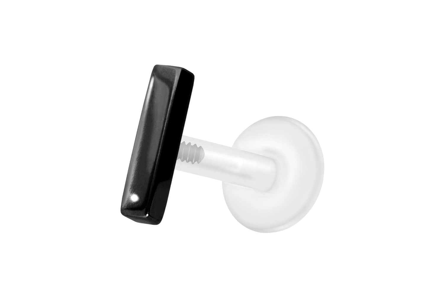 PTFE Labret Piercing mit Innengewinde + Titan-Aufsatz BALKEN
